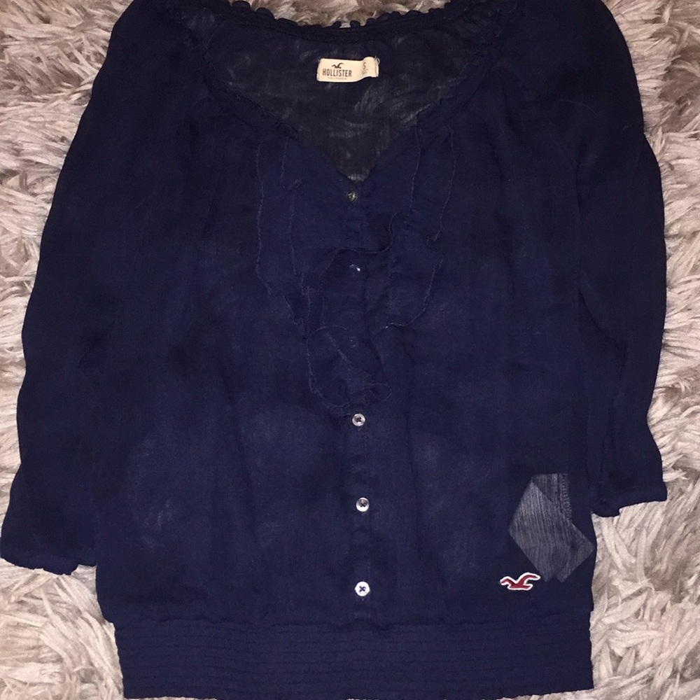 Navy blue blouse from Hollister